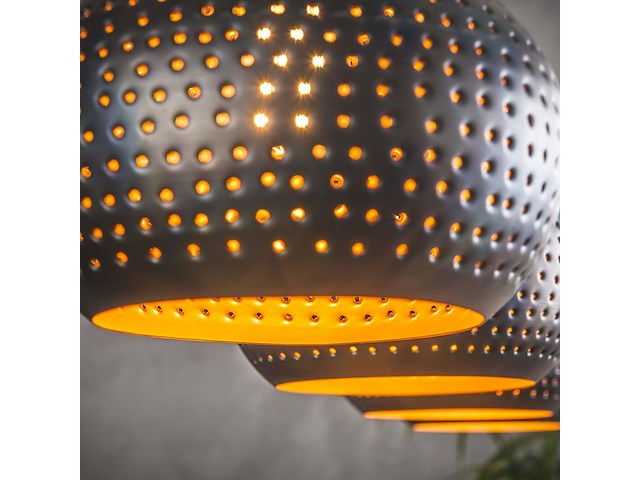 Hanglamp cone 4 lampenkappen - zwart/bruin - afbeelding 3 van  5