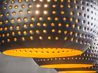 Hanglamp cone 4 lampenkappen - zwart/bruin - afbeelding 3 van  5