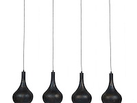 Hanglamp cone 4 lampenkappen - zwart/bruin - afbeelding 4 van  5