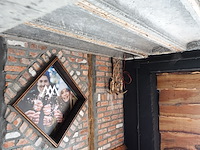 Hanglamp gemaakt uit geweien & 8x muurlamp - afbeelding 3 van  7