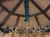Hanglamp gemaakt uit geweien - afbeelding 1 van  3