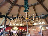 Hanglamp gemaakt uit geweien - afbeelding 3 van  3