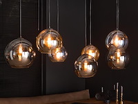 Hanglamp glenn-chroom/amber/lichtgrijs - afbeelding 1 van  6