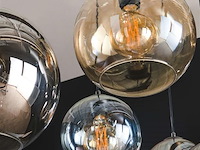 Hanglamp glenn-chroom/amber/lichtgrijs - afbeelding 3 van  6