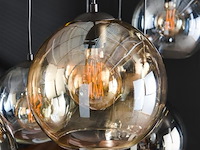 Hanglamp glenn-chroom/amber/lichtgrijs - afbeelding 4 van  6