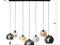 Hanglamp glenn-chroom/amber/lichtgrijs - afbeelding 6 van  6