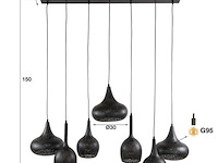 Hanglamp zeppos 120 cm-artic zwart - afbeelding 5 van  5