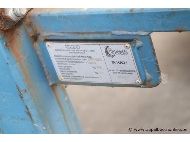 Hangplatform, boscaro, cpb-g20, bouwjaar 2017, 300 kg draagvermogen - afbeelding 2 van  2
