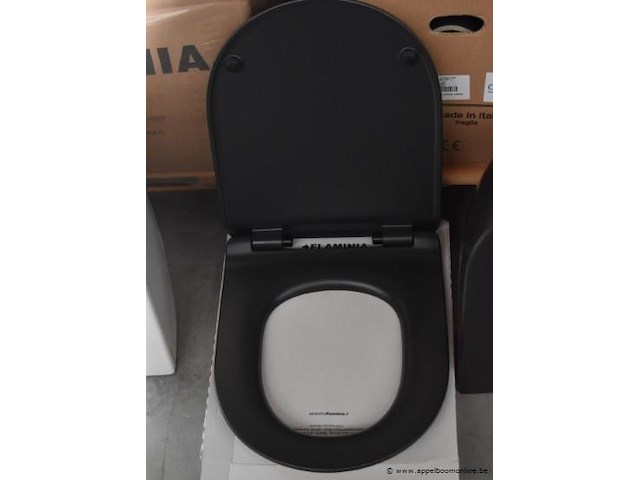 Hangtoilet flaminia ap118g carbone, goclean vv wc zitting flaminia slim soft close - afbeelding 3 van  4