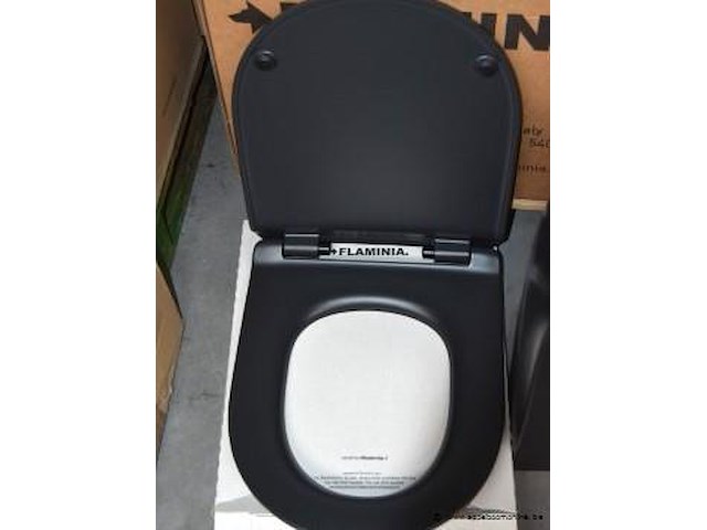 Hangtoilet flaminia ap118g carbone, goclean vv wc zitting flaminia slim soft close - afbeelding 2 van  3