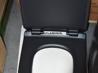 Hangtoilet flaminia ap118g carbone, goclean vv wc zitting flaminia slim soft close - afbeelding 2 van  3