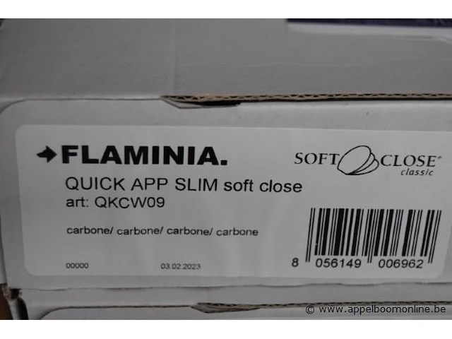 Hangtoilet flaminia ap118g carbone, goclean vv wc zitting flaminia slim soft close - afbeelding 3 van  3