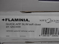 Hangtoilet flaminia ap118g carbone, goclean vv wc zitting flaminia slim soft close - afbeelding 3 van  3