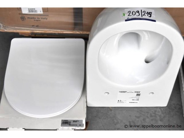 Hangtoilet flaminia ap118s goclean vv wc zitting flaminia qkcw04 - afbeelding 1 van  1