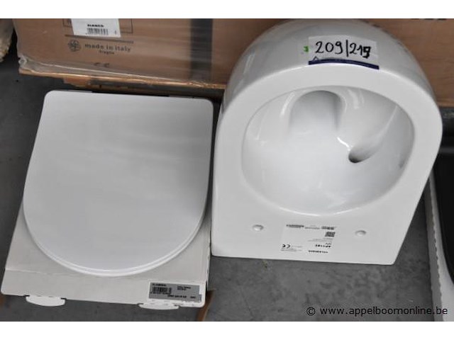 Hangtoilet flaminia ap118s goclean vv wc zitting flaminia qkcw05 - afbeelding 1 van  4