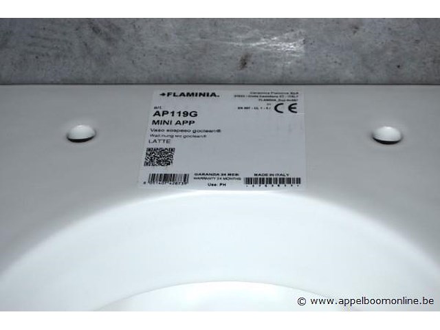 Hangtoilet flaminia ap118s latte, goclean vv wc zitting flaminia slim soft close - afbeelding 2 van  4