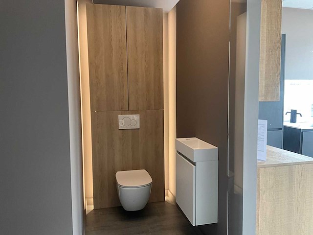 Hangtoilet/kolomkast en handenwasser - afbeelding 1 van  18