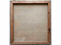 Hans hansen - stadsgezicht met kruis - olie op doek - 70x60 cm - afbeelding 4 van  4