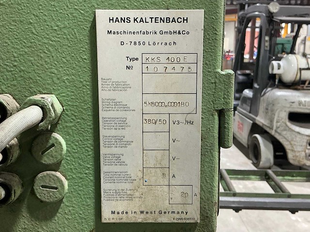 Hans kaltenbach kks 400e cirkelzaagmachine metaal - afbeelding 7 van  7