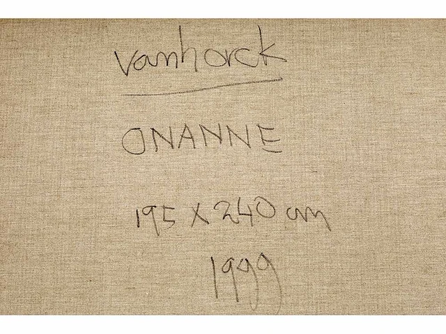 Hans vanhorck - onanne - olie op doek - 195x220 cm - 1999 - afbeelding 4 van  4