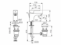 Hansa basic coldstart wastafelkraan - afbeelding 2 van  2