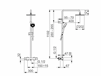 Hansa unita showerpipe regendouche kraan - afbeelding 2 van  2