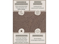 Hanse home calmio wollen kleed, taupe kleur - 200cm - afbeelding 4 van  5
