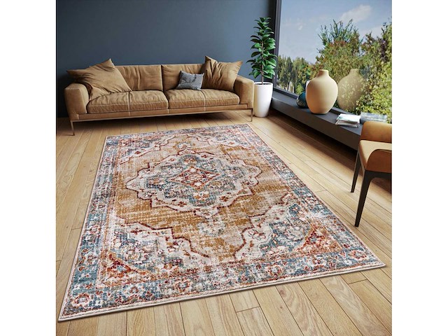 Hanse home luxor strozzi shag area tapijt beige blauw - 200x280 cm - afbeelding 1 van  6