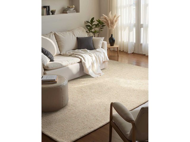 Hanse home tapijt in wol look wolly, crèmekleur - 300 cm x 200 cm - afbeelding 1 van  8