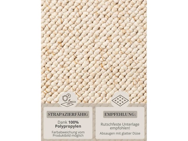 Hanse home tapijt in wol look wolly, crèmekleur - 300 cm x 200 cm - afbeelding 3 van  8
