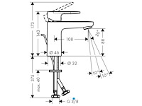 Hansgrohe - vernis blend - mengkraan - fountain tap - afbeelding 3 van  3