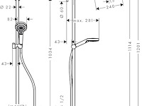 Hansgrohe crometta douchesysteem - afbeelding 2 van  5