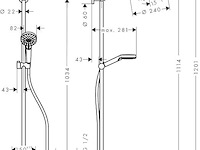 Hansgrohe crometta s douchekolom - afbeelding 2 van  6