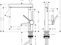 Hansgrohe finoris wastafelkraan - afbeelding 2 van  5