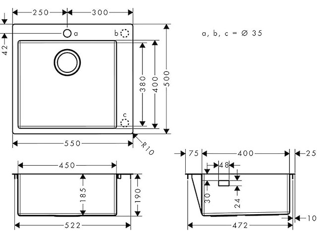 Hansgrohe keuken spoelbak - afbeelding 2 van  4