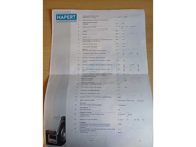 Hapert 2012 dubbelas aanhangwagen - afbeelding 13 van  15