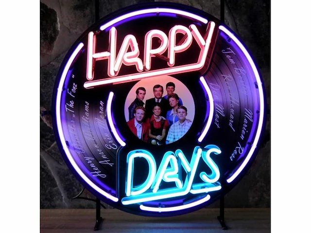Happy days neonbord 60cm - afbeelding 1 van  1