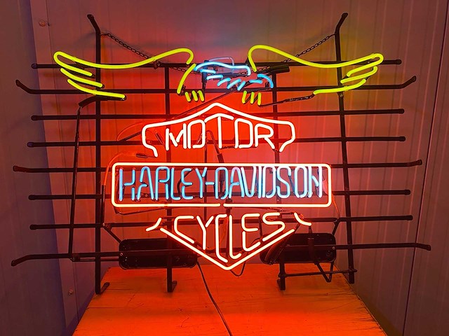 Harley davidson - motorcycles - neon verlichting - afbeelding 1 van  2