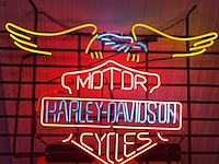 Harley davidson - motorcycles - neon verlichting - afbeelding 2 van  2
