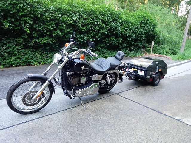 Harley davidson - wilde glide 1450 carburateurr - motorfiets - afbeelding 3 van  5