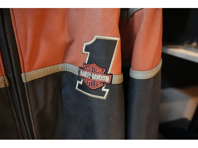 Harley-davidson lederen jas maat 3xl - afbeelding 3 van  6