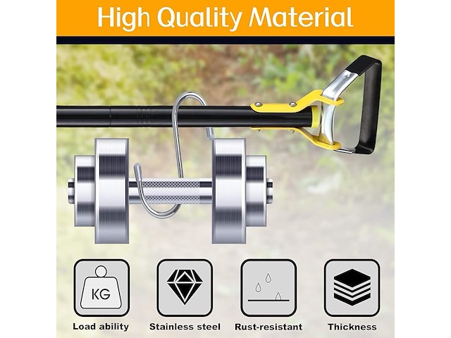 Harrms tuinhark met steel, 182 cm - afbeelding 4 van  5