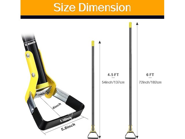 Harrms tuinhark met steel, 182 cm - afbeelding 2 van  5