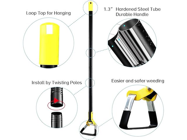 Harrms tuinhark met steel, 182 cm - afbeelding 3 van  3