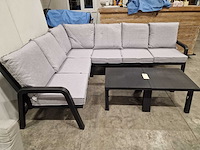 Hartman - hoeklounge set ibiza antraciet met kussens olefin lichttgrijs - afbeelding 2 van  5