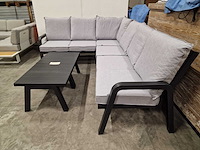 Hartman - hoeklounge set ibiza antraciet met kussens olefin lichttgrijs - afbeelding 3 van  5