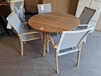 Hartman - teak tuintafel sophie dia 120cm blad brede planken