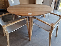 Hartman - teak tuintafel sophie dia 120cm blad brede planken - afbeelding 2 van  5