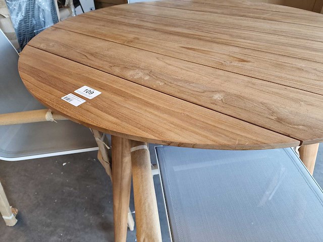 Hartman - teak tuintafel sophie dia 120cm blad brede planken - afbeelding 4 van  5