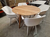 Hartman - teak tuintafel sophie dia 120cm blad brede planken - afbeelding 1 van  5